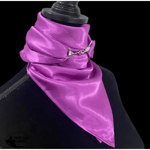 A8015 - - SILK Purple Rawhide Wild Rag Cowboy Scarf