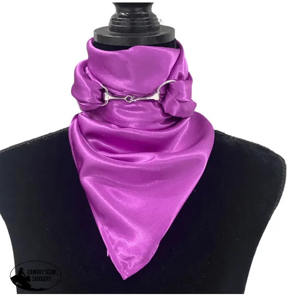 A8015 - - SILK Purple Rawhide Wild Rag Cowboy Scarf