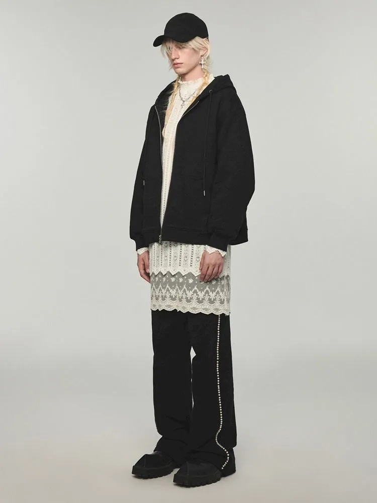 Arctic fleece lined knit cardigan【s0000004735】