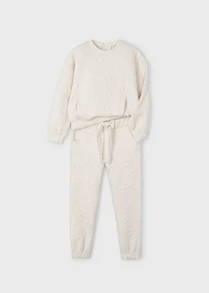 Chickpea Flower Quilted Girls Tracksuit - Select Size