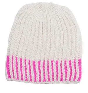 Dip Dyed Beanie Pink & Ivory