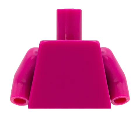 Feminine Open Collar Shirt - Custom Design Minifigure Torso