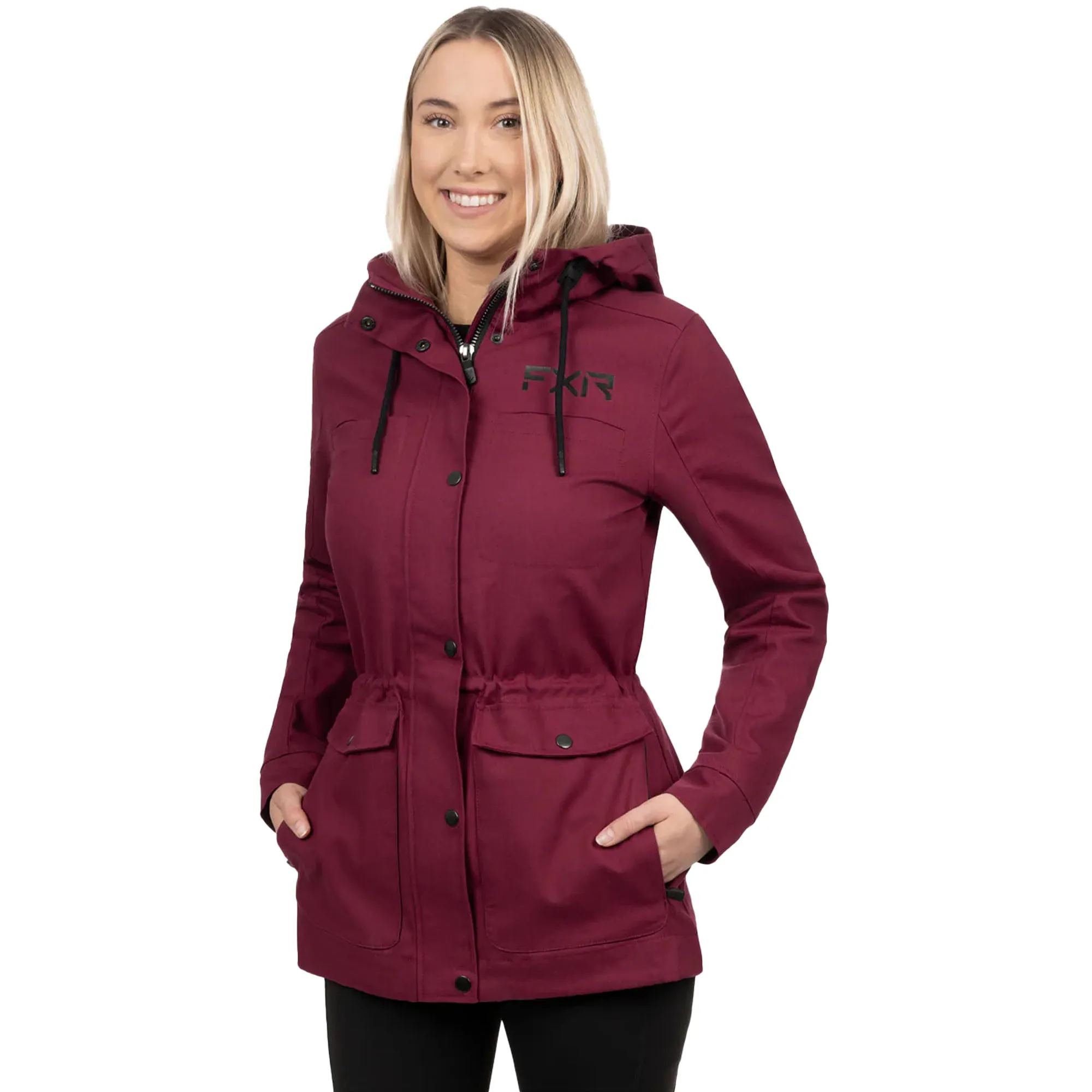 FXR Womens Ivy Canvas Snowmobile Jacket Merlot Purple