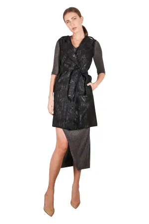 Gillian Jacquard Sleeveless Trench