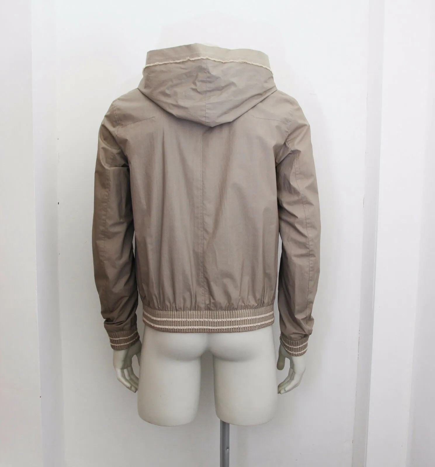 Grey Windbreaker Bomber Style Jacket