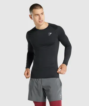 Gymshark Element Baselayer Long Sleeve T-Shirt - Black