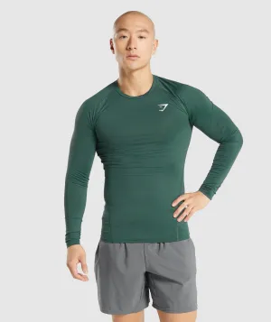 Gymshark Element Baselayer Long Sleeve T-Shirt - Dark Green