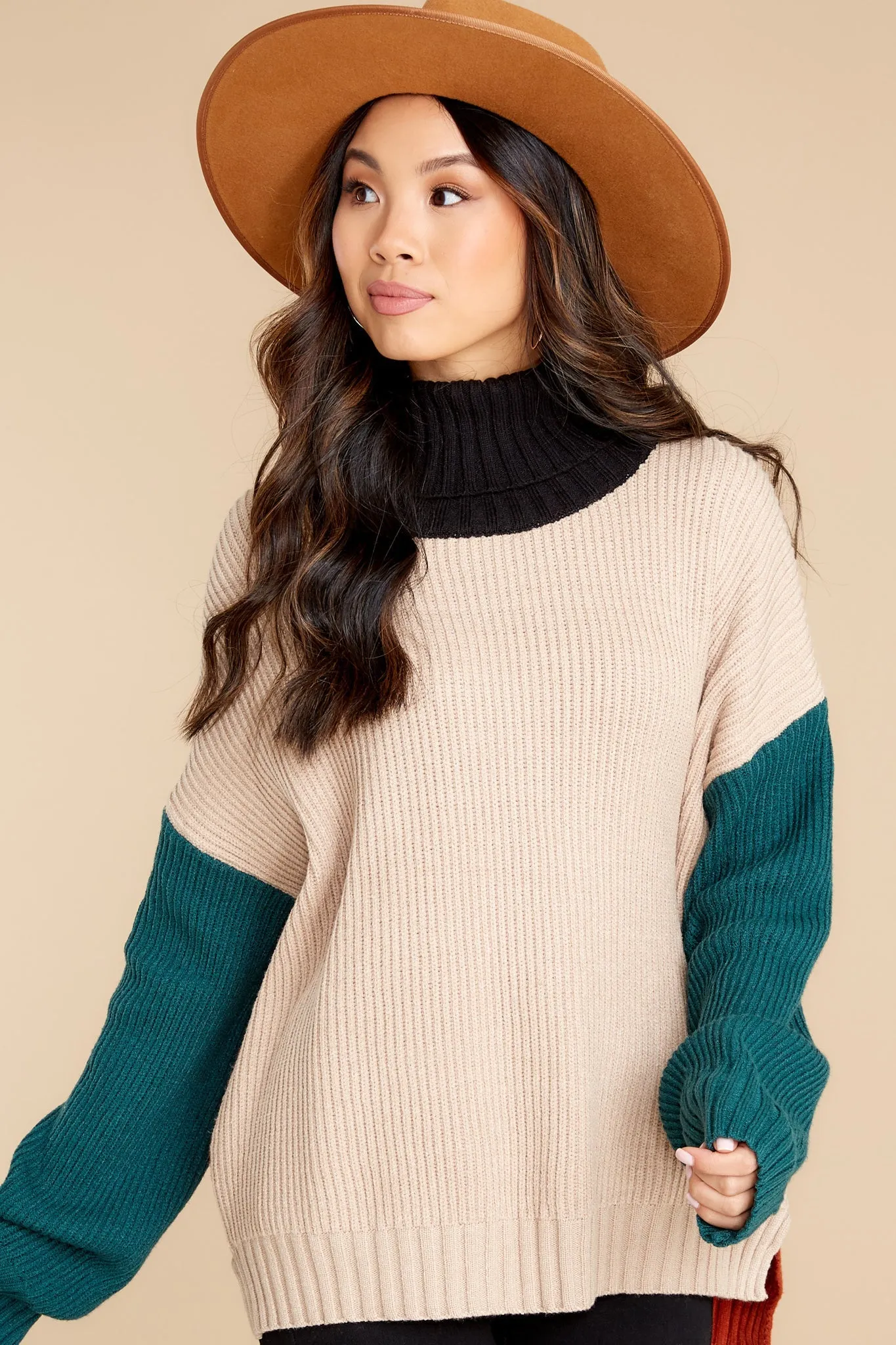 If The Groove Fits Light Taupe Sweater