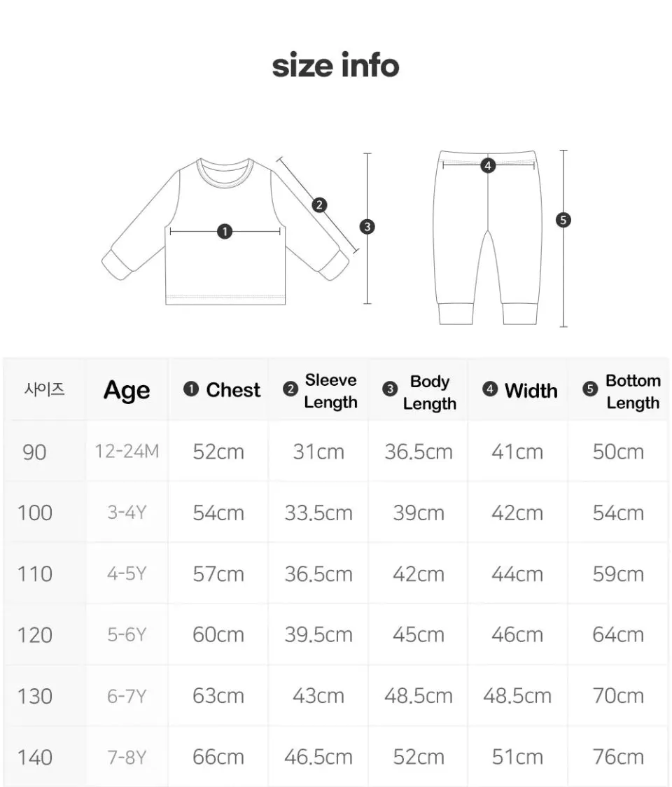 Korean Kids Modal Pajamas Set