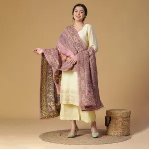 Lemon Woven Design Cotton Silk Unstitched Suit Co-ords Set