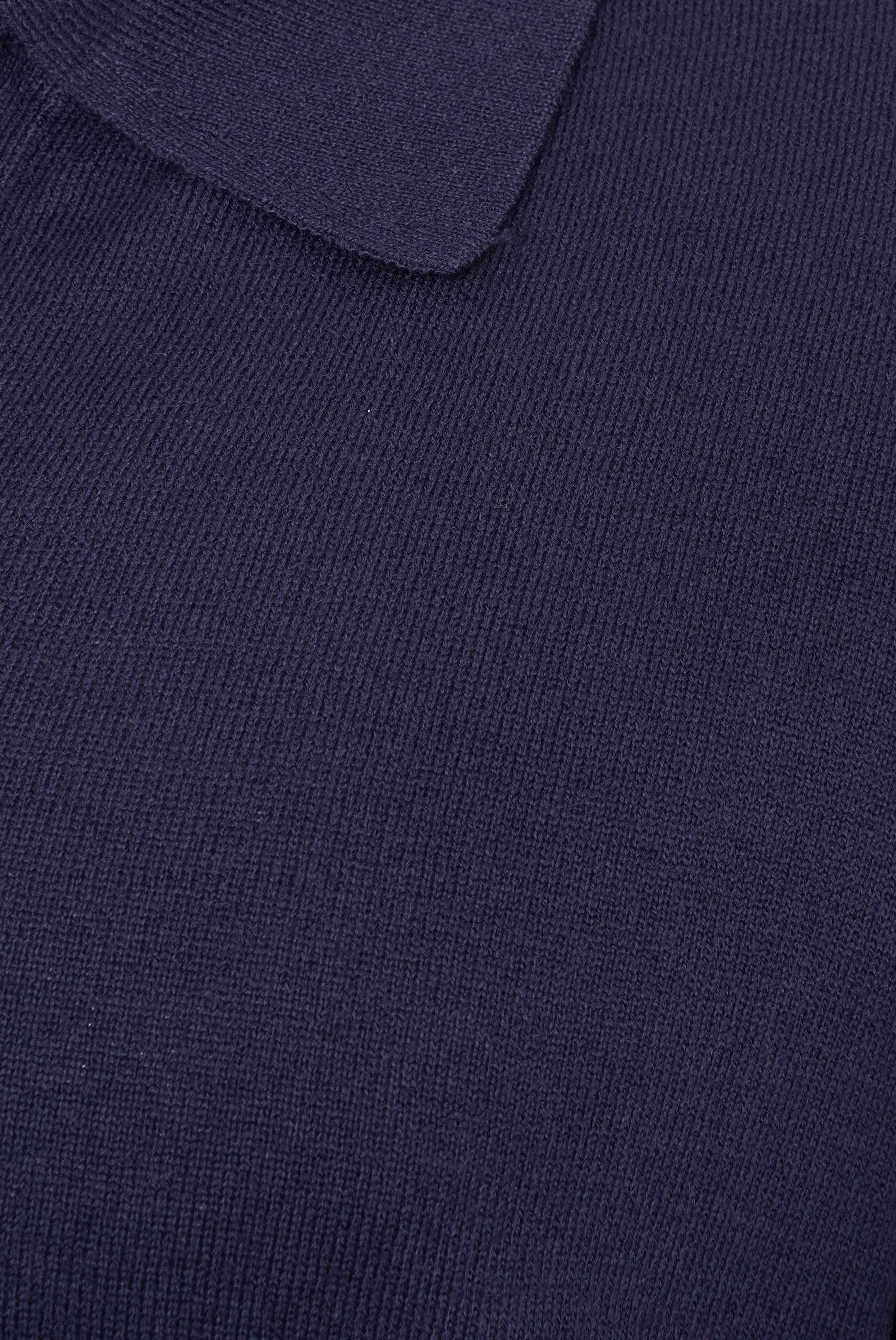 Rohan Open Collar Navy Long Sleeve Polo Shirt