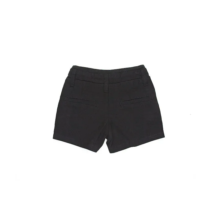 Sudo Mini Oscar Linen Shorts - Raven