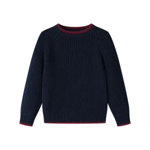 Navy Thin-Edged Sweater: Sleek and Stylish