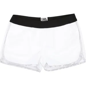 White Windbreaker Shorts